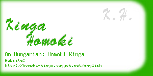 kinga homoki business card